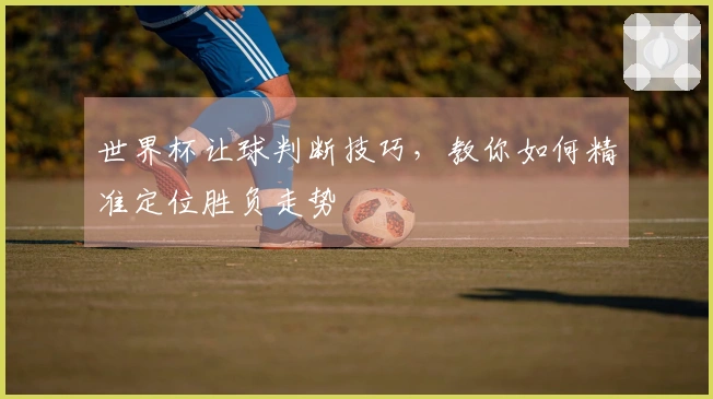 世界杯让球判断技巧，教你如何精准定位胜负走势